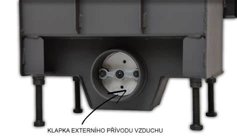 Ilustrácia systému prívodu vzduchu ku krbu z exteriéru