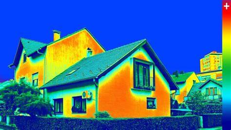 Termovízny snímok znázorňujúci únik tepla cez neizolované miesta