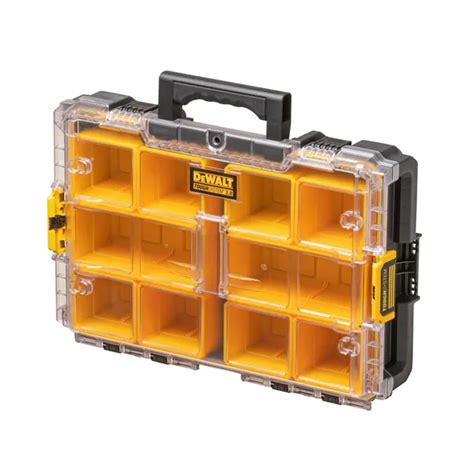 Organizér DeWalt ToughSystem 2.0 s otvoreným vekom a vybratými pohármi