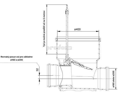 Detail vnútornej PVC spojky so spätnou klapkou