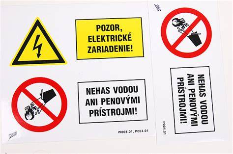 Bezpečnostné symboly pre destilačné zariadenie