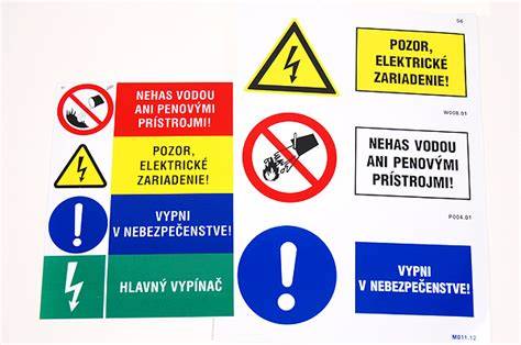 Bezpečnostné symboly na rozvádzači