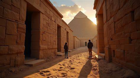 Staroveké schodisko v pyramíde