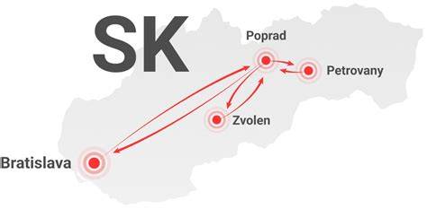 Mapa doručovacích služieb
