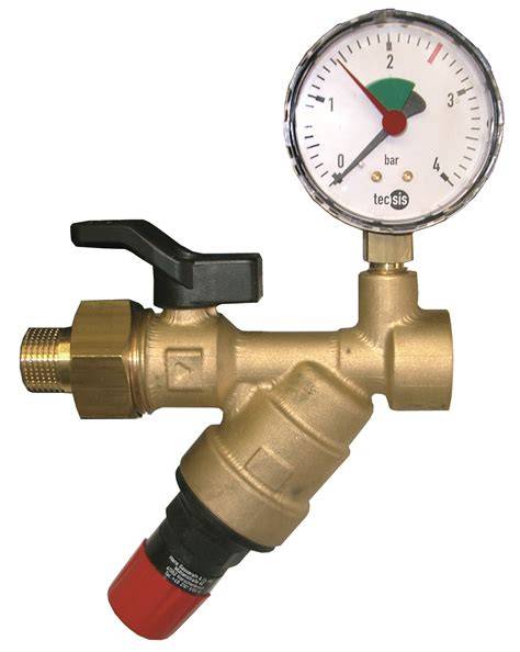 Plniaca slučka kotla a manometer