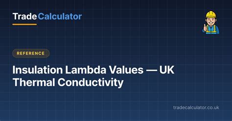 Infographics on thermal insulation properties (lambda value)