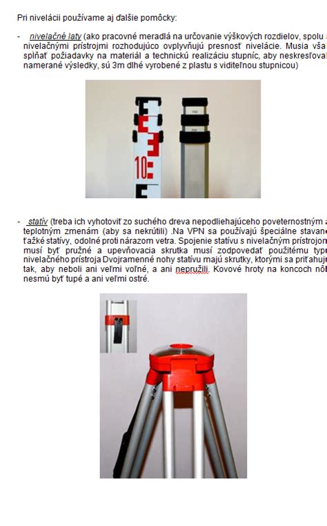 Princíp určenia výškového rozdielu niveláciou