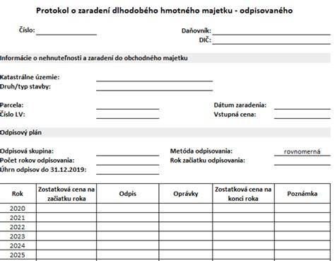 Protokol o zaradení nehnuteľnosti do majetku