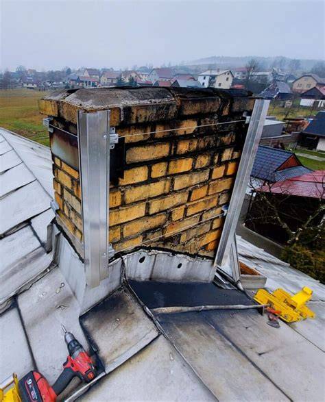 Náčrt rozmerov komína pre presné oplechovanie