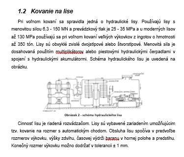 Voľné kovanie na lise