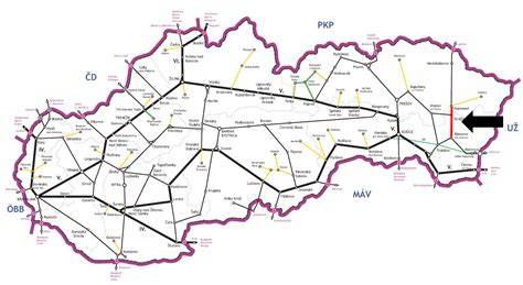 schéma elektrifikovanej trate Bánovce nad Ondavou - Humenné