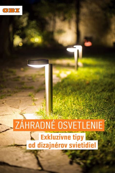 Príklad osvetlenia bezbariérového záhradného chodníka