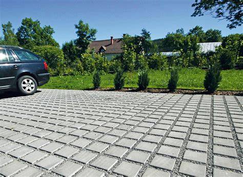 Zatrávňovacie parkovisko s betónovou dlažbou