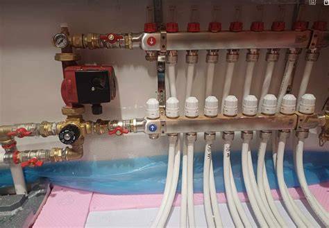 Schéma aplikácie ventilu v podlahovom vykurovaní