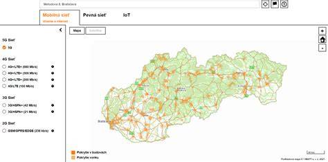 Mapa pokrytia dodávateľov betónu na strednom Slovensku