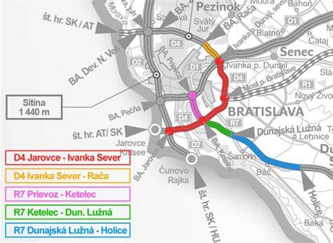 Mapa cyklotrás integrovaných do projektu D4R7