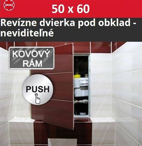 moderné revízne dvierka v kúpeľni
