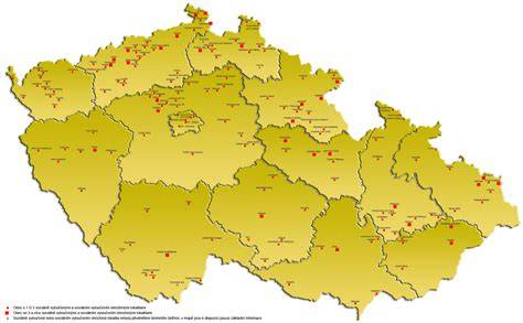 Mapa s vyznačenými lokalitami rekonštruovaných domov