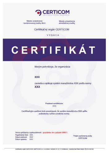 Ukážka certifikátu kvality stavebného materiálu