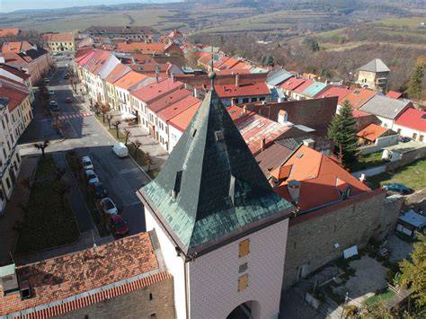 panoramatický záber na historické centrum mesta Levoča