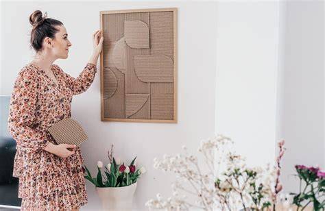 Ukážka hotového DIY projektu obrazu z lepenky v ráme