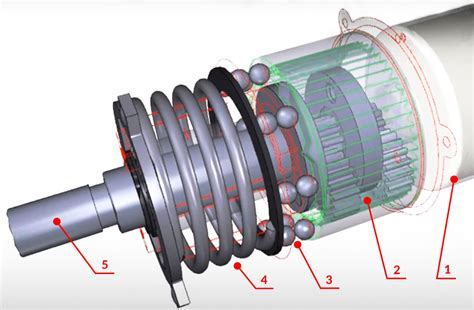 Detail ráčnového mechanizmu skrutkovača