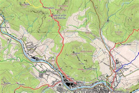 Mapa možností dopravy z Ružomberka