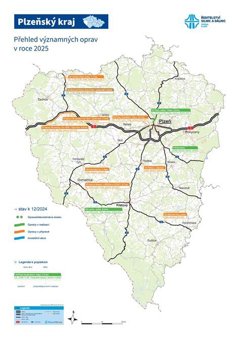 Mapa zrekonštruovaných a plánovaných cestných úsekov v BBSK