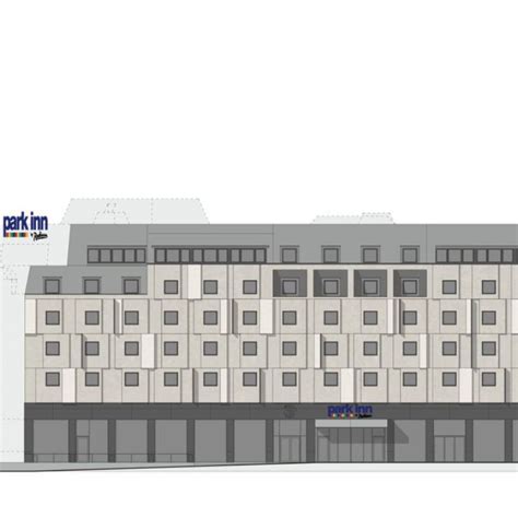 Architektonický návrh fasády hotela Park Inn
