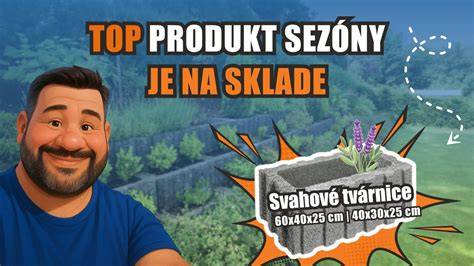 Betónové tvárnice použité na spevnenie svahu