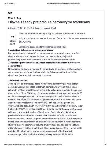 Mapa predajní s betónovými tvárnicami