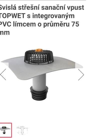 Renovačný strešný vpust HL69P/5 s PVC límcom