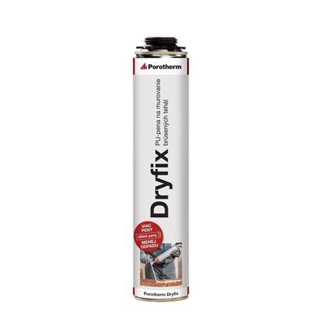 Aplikácia PU peny DRYFIX extra na ložné plochy brúsených tehál