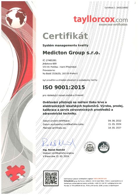 Certifikát ISO 9001 spoločnosti ATTACK