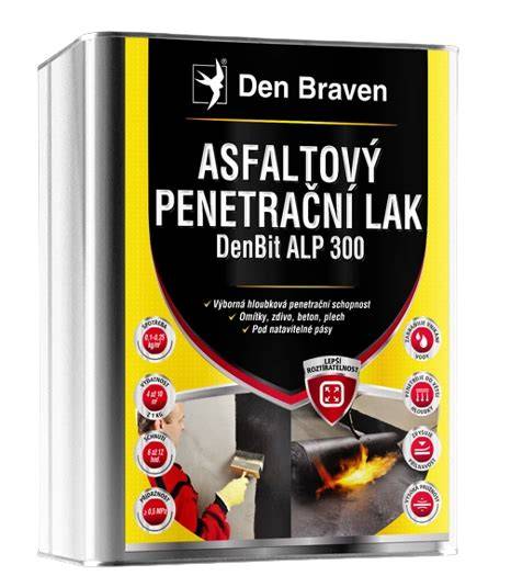 Grafické porovnanie penetračných vlastností DenBit ALP 300 a DenBit BR