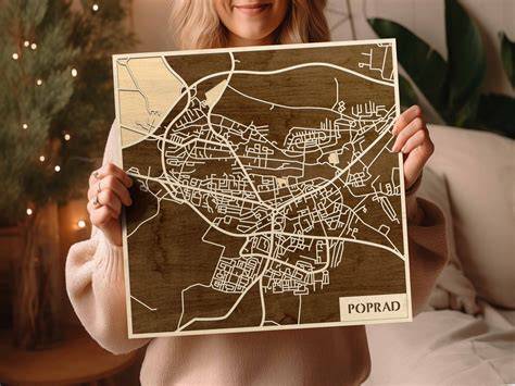 Mapa Popradu s vyznačenými stavebninami