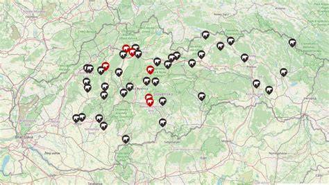 Mapa distribútorov hydromasážnych vaní na Slovensku a v ČR