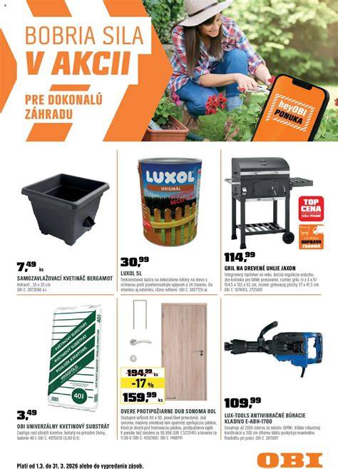 Ukážka OBI letáku s akciovými ponukami