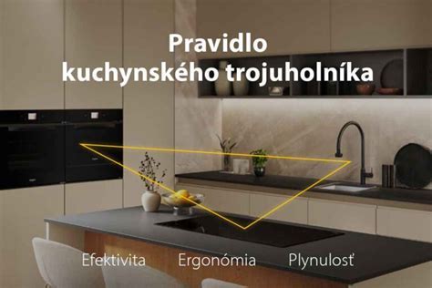 Príklad ergonomického usporiadania pracovného trojuholníka v malej kuchyni