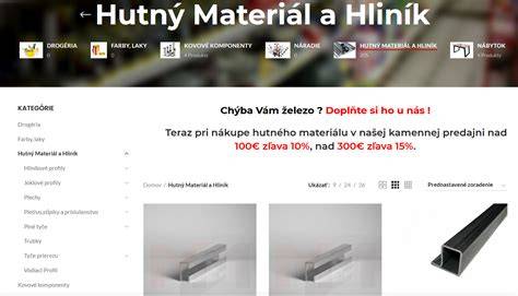 Hutný materiál a železiarsky tovar