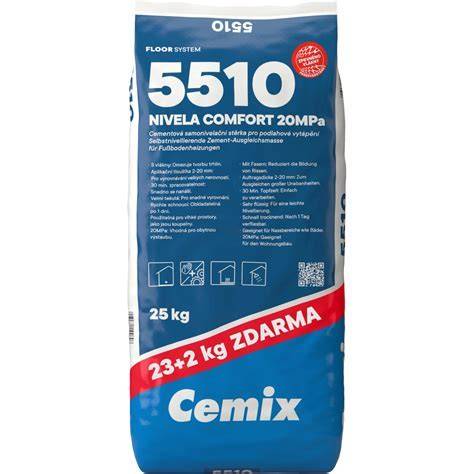 Samonivelačná stierka Cemix 5510 s vláknami pre podlahové vykurovanie