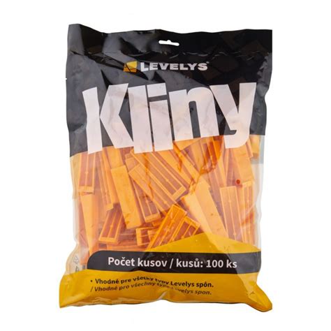 Komponenty klinového systému LEVELYS (spony a kliny)