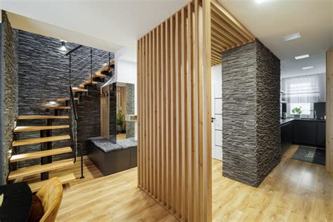 Moderný interiér s formátovaným kamenným obkladom Diamond