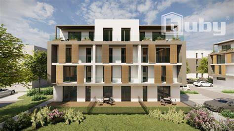Moderný bytový komplex s detailom fasády