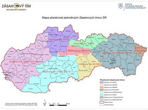 Mapa pôsobnosti distribučných spoločností na Slovensku