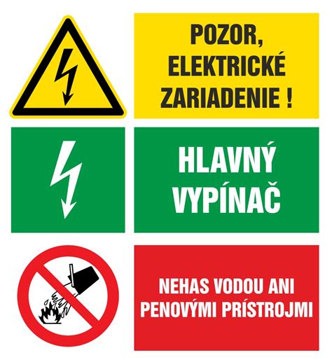 Bezpečnostné piktogramy pre elektrické zariadenia