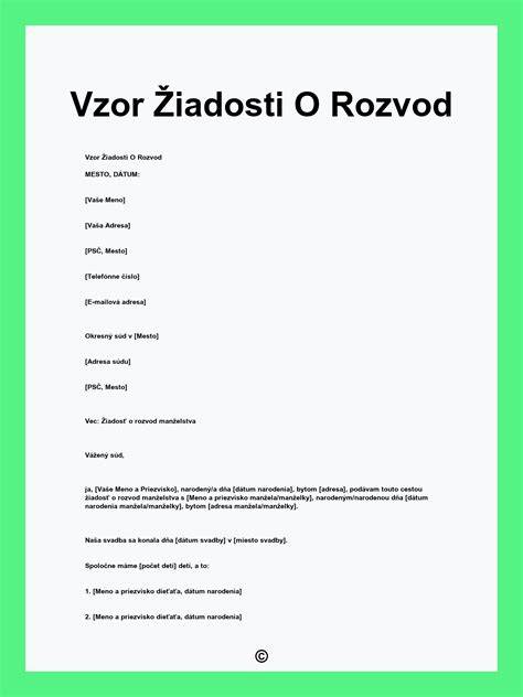 Vzor formulára žiadosti o dopravné značenie