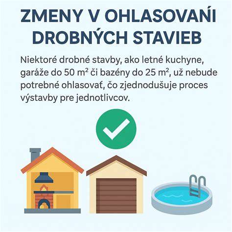 Ilustrácia rôznych typov drobných stavieb