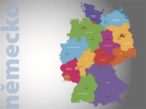 Mapa Nemecka s vyznačenými regiónmi s vysokým dopytom po stavebných prácach