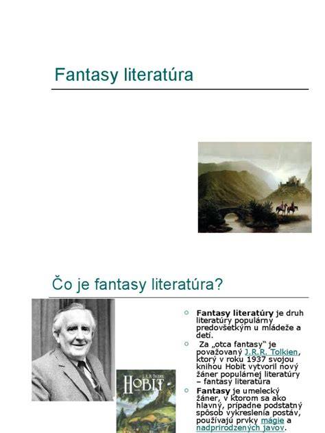 Detská fantasy literatúra a jej filmové spracovania